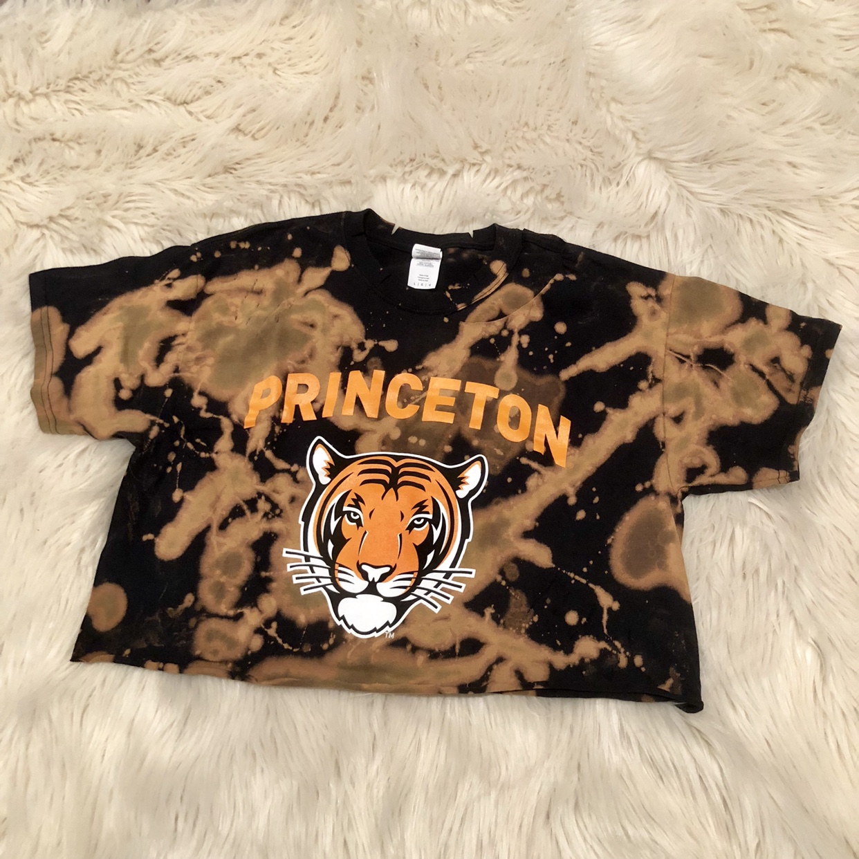 black bleached crop top